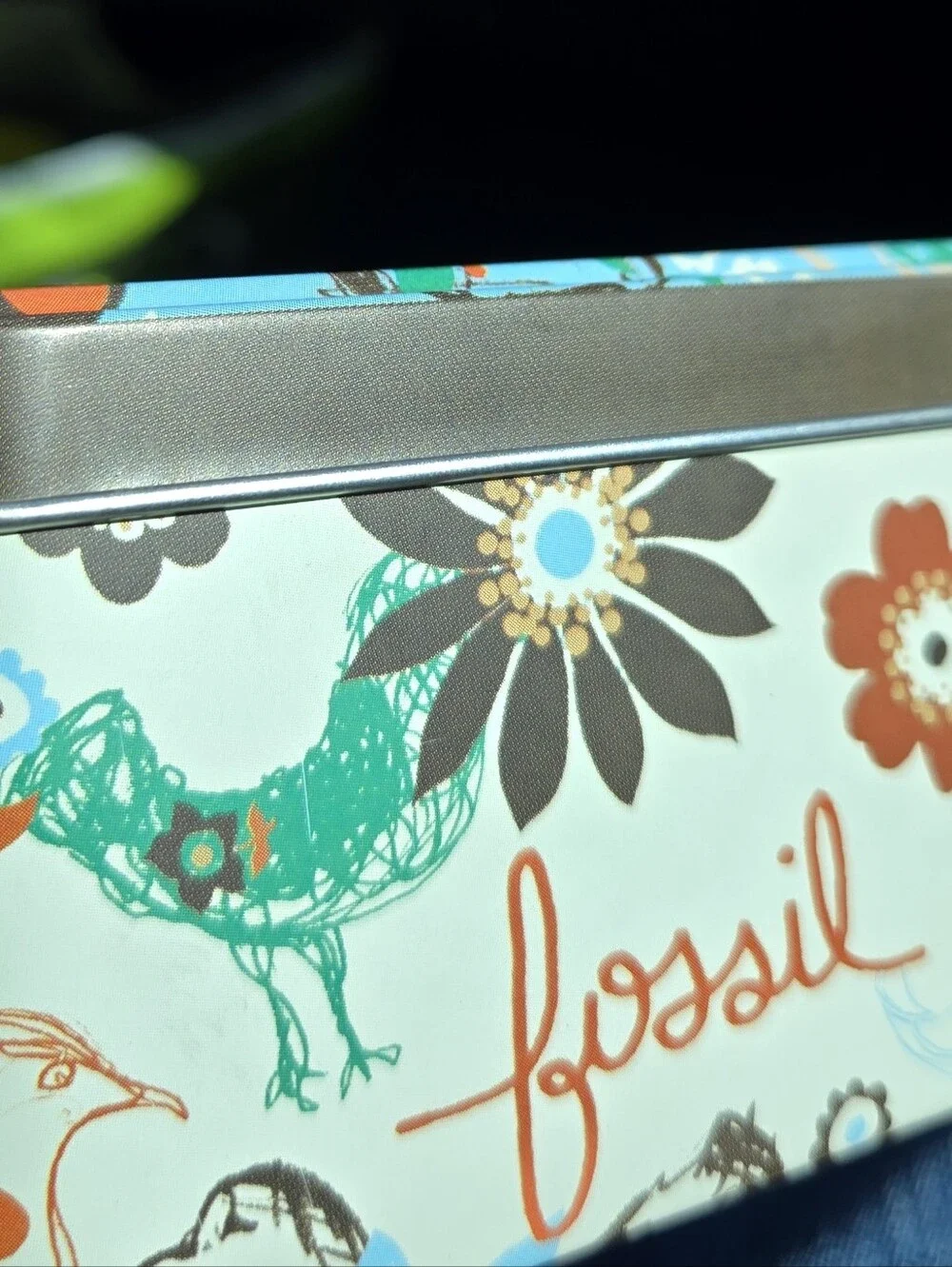 Fossil Collectible Watch Tin Empty Retro Metal Box, No Watch